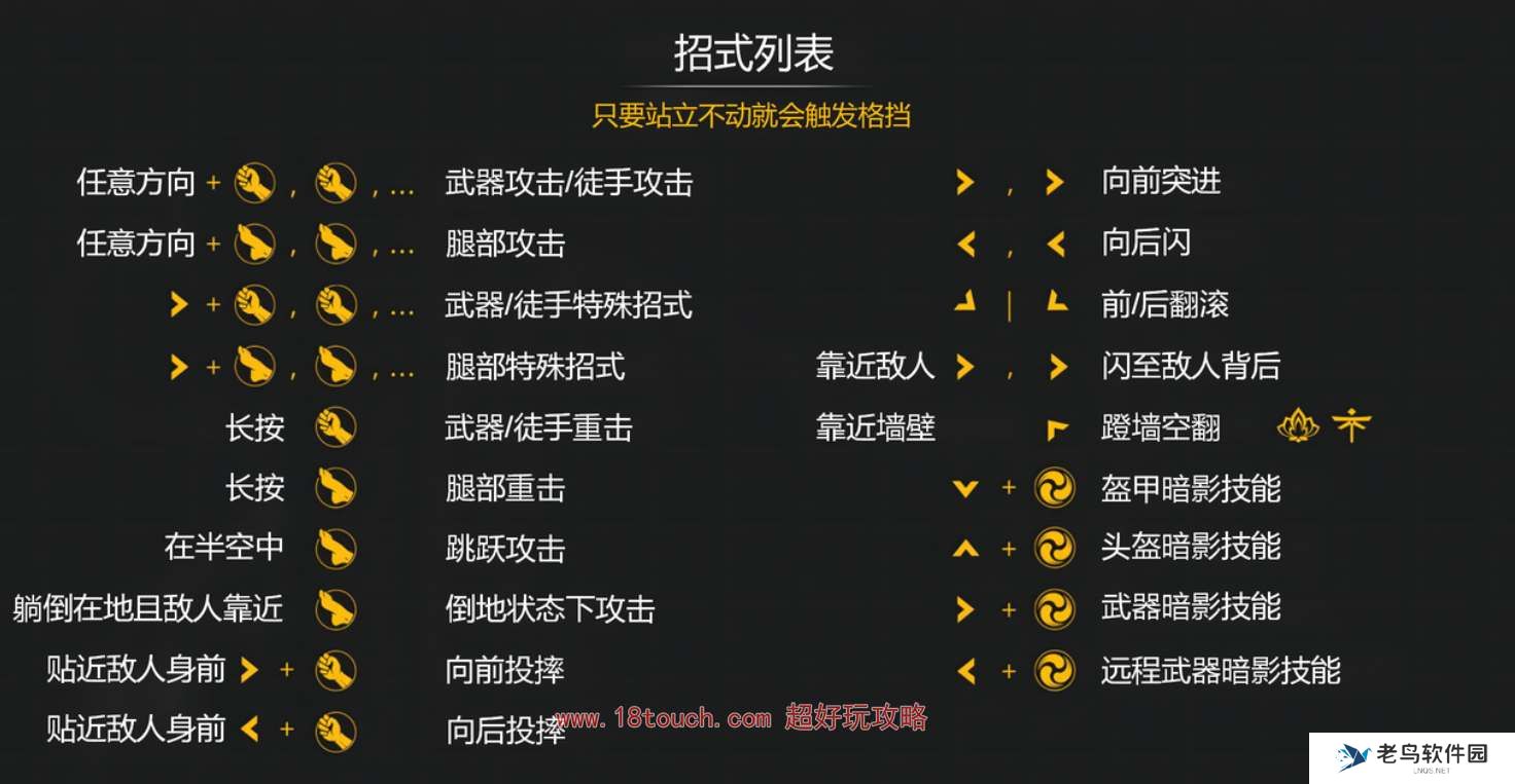 暗影格斗3出招表大全