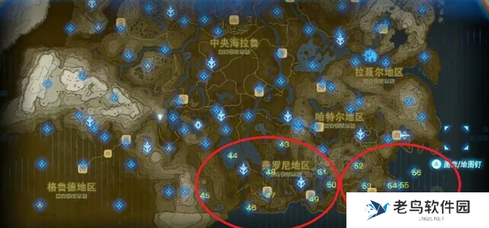 塞尔达传说荒野之息全神庙地图位置大全图五
