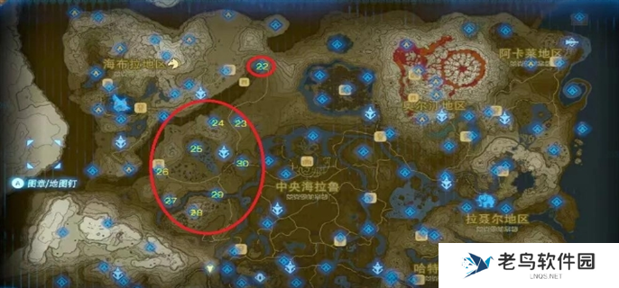 塞尔达传说荒野之息全神庙地图位置大全图三