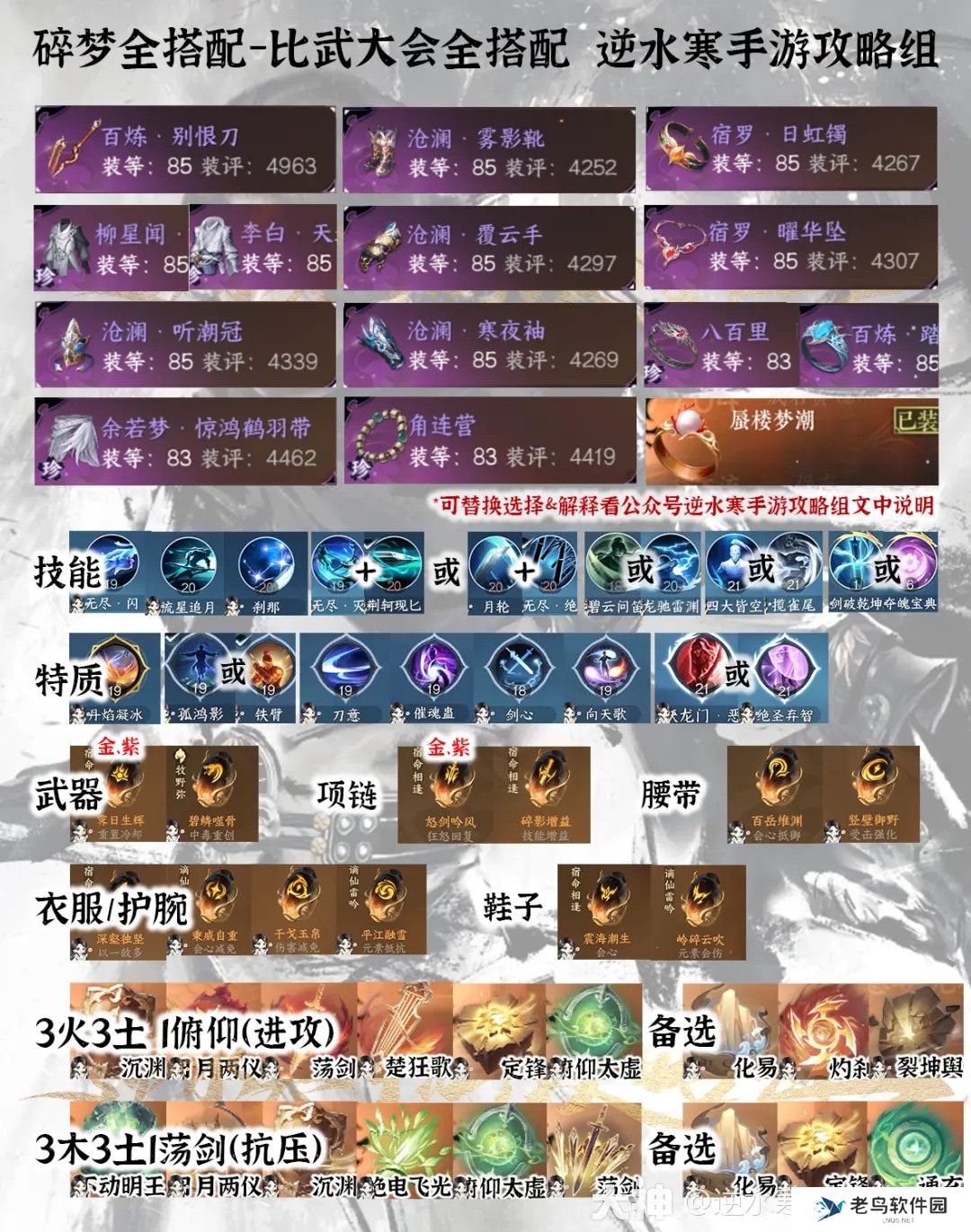 逆水寒手游1.2.3碎梦内功装备毕业搭配攻略 逆水寒手游1.2.3碎梦内功装备毕业搭配攻略