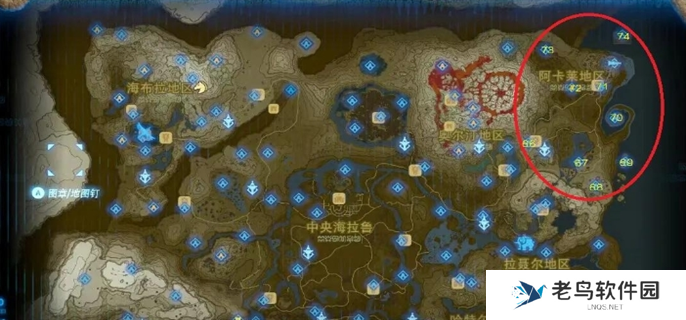 塞尔达传说荒野之息全神庙地图位置大全图七