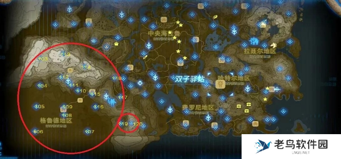 塞尔达传说荒野之息全神庙地图位置大全图十