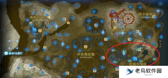 塞尔达传说荒野之息全神庙地图位置大全图六