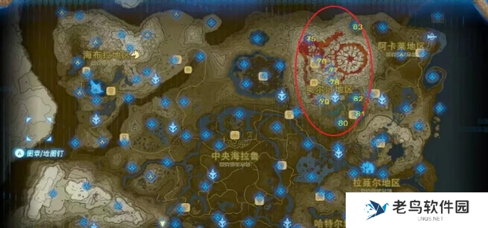 塞尔达传说荒野之息全神庙地图位置大全图八