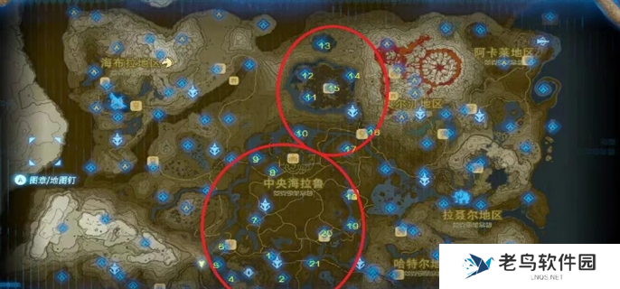 塞尔达传说荒野之息全神庙地图位置大全图二