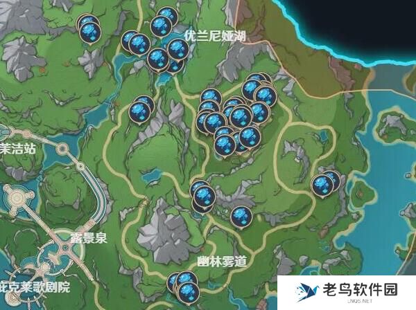 原神湖光铃兰采集分布图