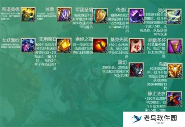 云顶之弈s9.5装备合成图