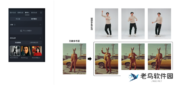即梦AI上线 “动作模仿” 功能，可一键让图片人物动起来
