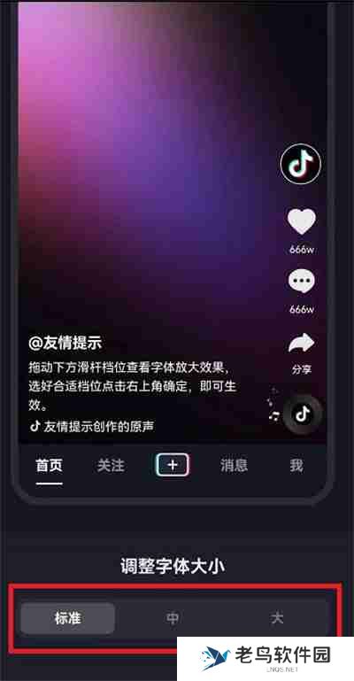 抖音界面字体大小怎么设置的