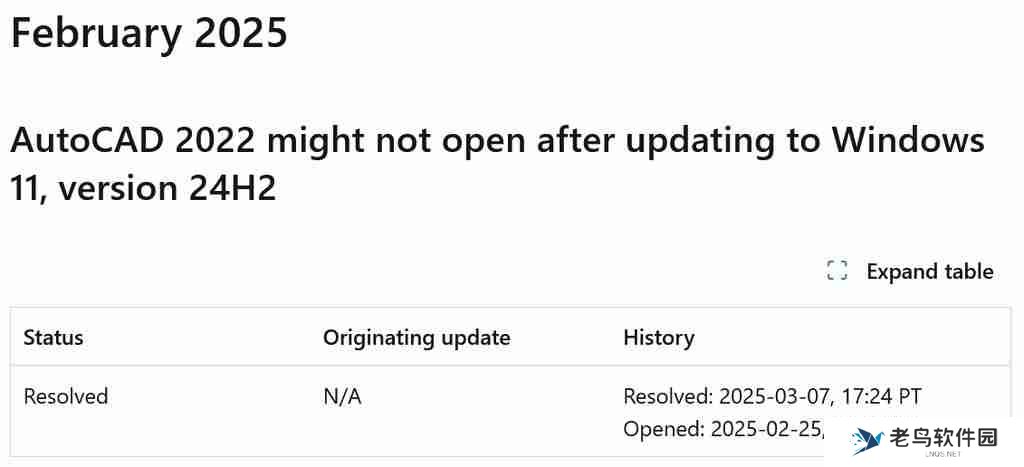 Autodesk 发布 AutoCAD 2022 更新，修复不兼容 Win11 24H2 的问