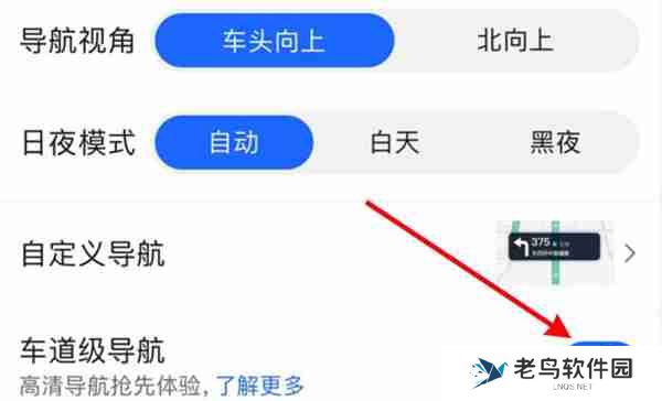高德地图怎么开启车道级导航功能
