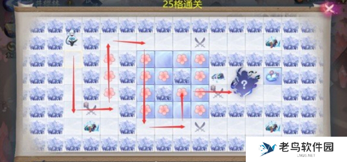阴阳师雪落樱祭樱林路线图一