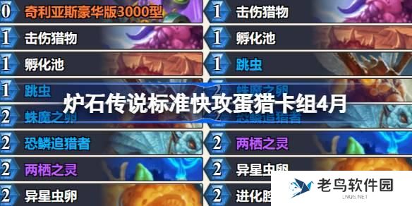 炉石传说标准快攻蛋猎卡组怎么搭配 炉石传说标准快攻蛋猎推荐4月
